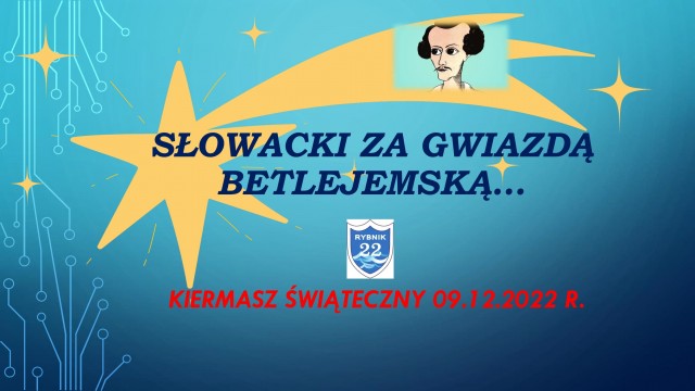 Portret Słowackiego na tle gwiazdy betlejemskiej